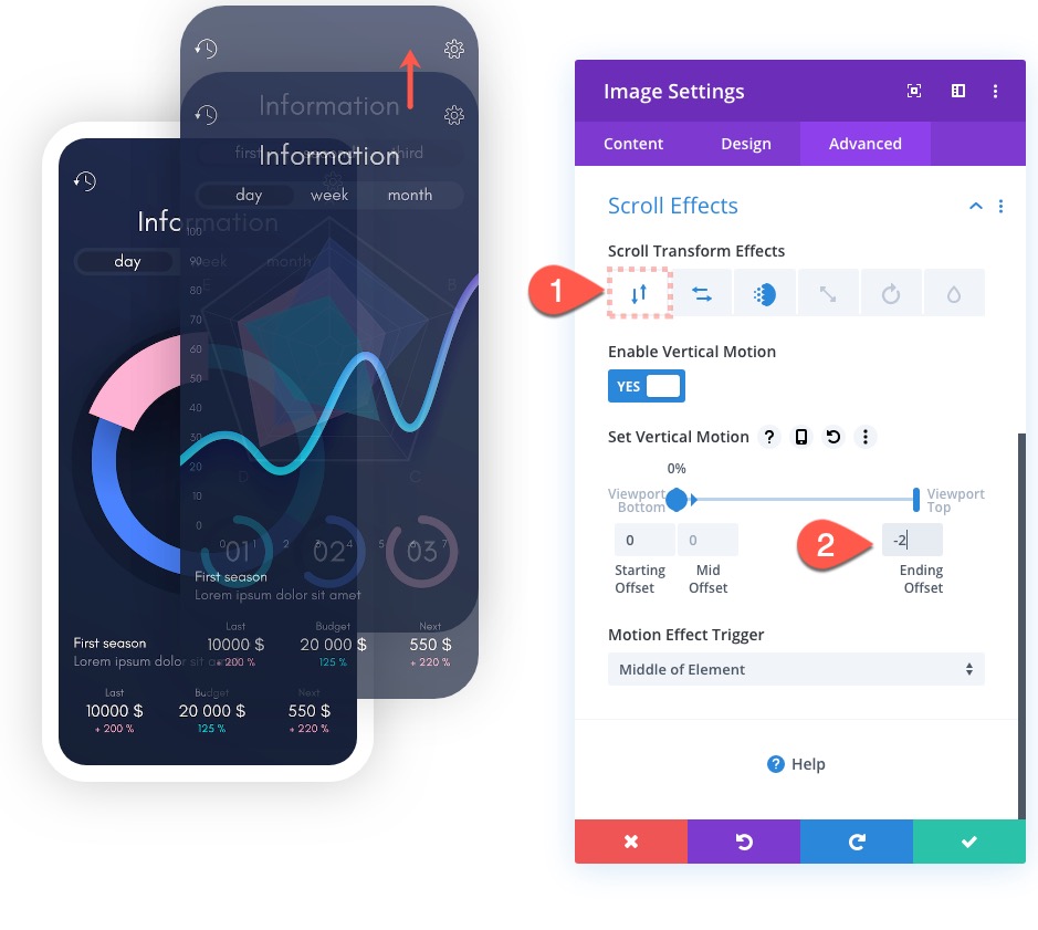 拡大レイヤースクロール効果