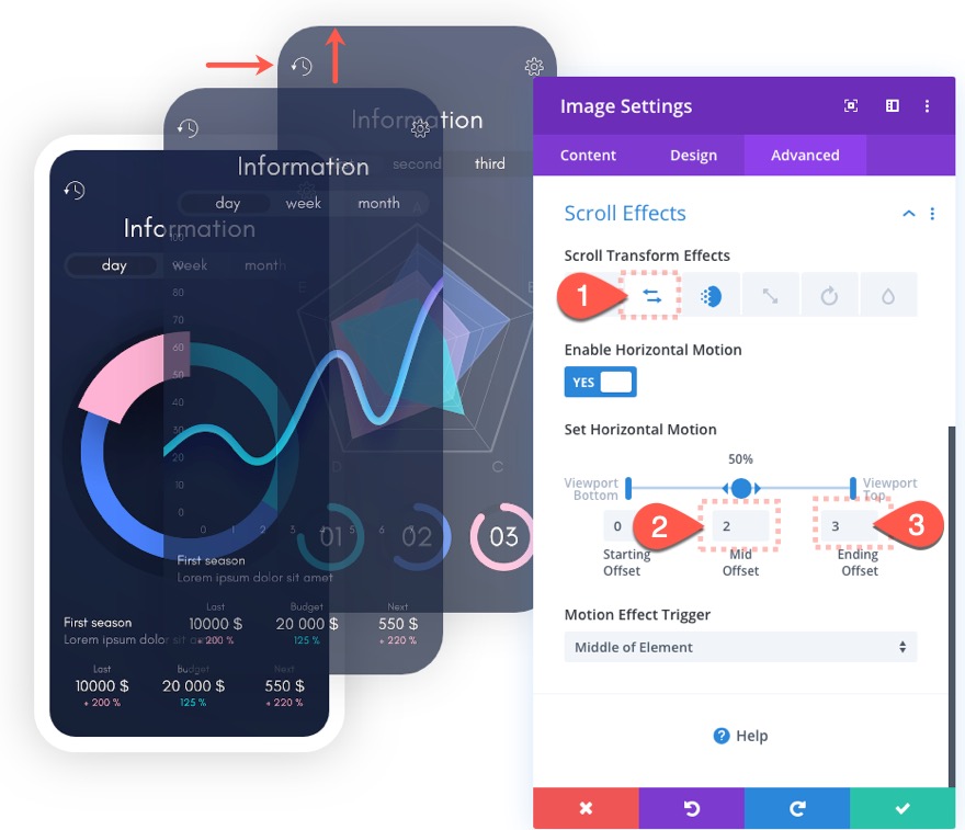 拡大レイヤースクロール効果