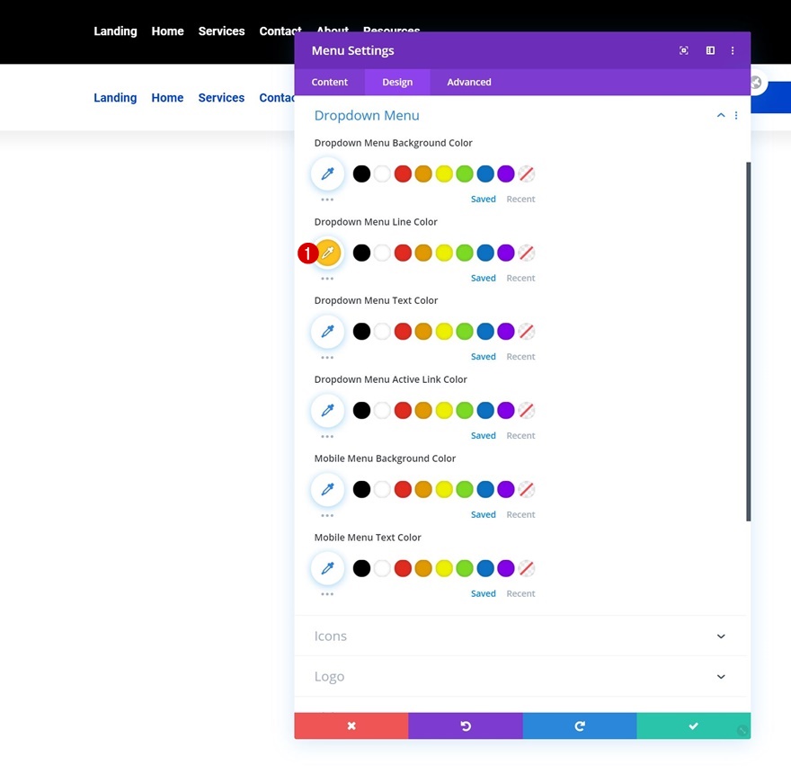 intercambiar encabezado divi