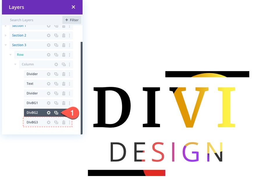 เอฟเฟกต์การเลื่อนพื้นหลังข้อความ Divi