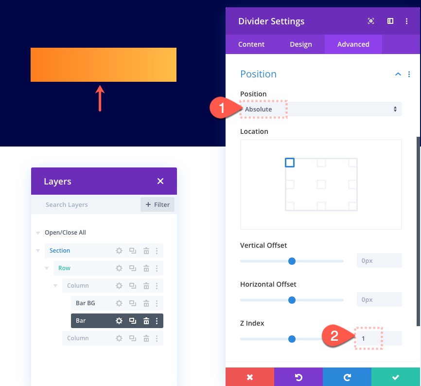 带滚动效果的divi bar计数器