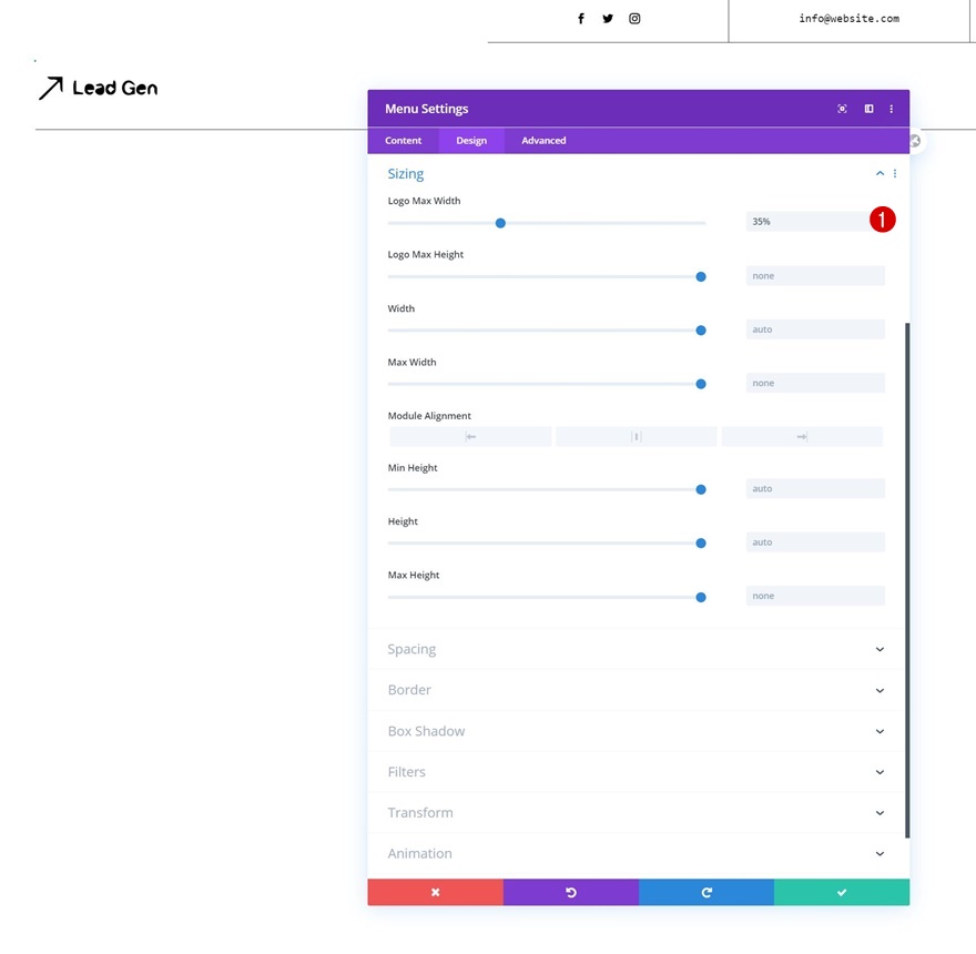 最小限のヘッダーフッターコンボ