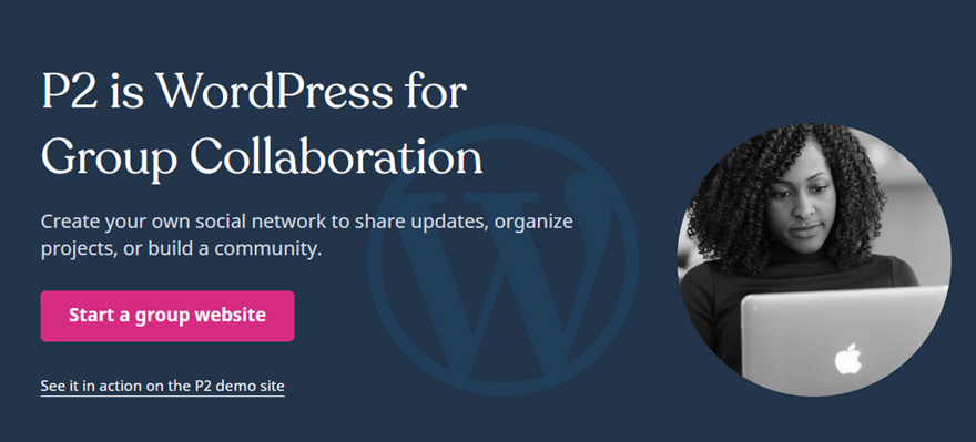 antetul site-ului web p2