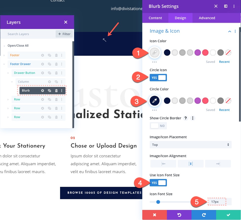 feste Fußzeilenschublade