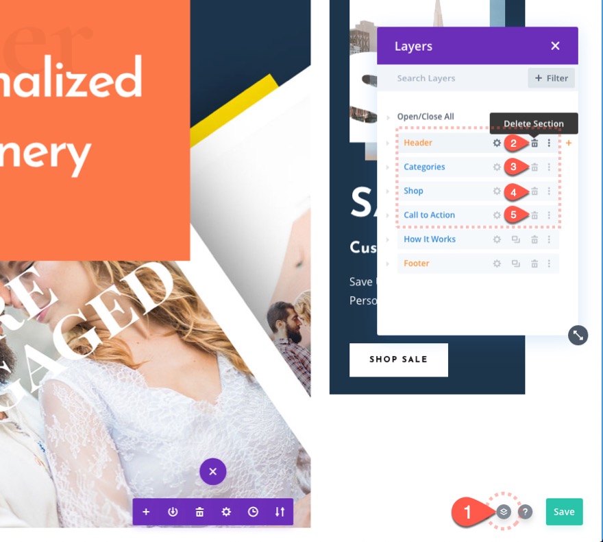 feste Fußzeilenschublade