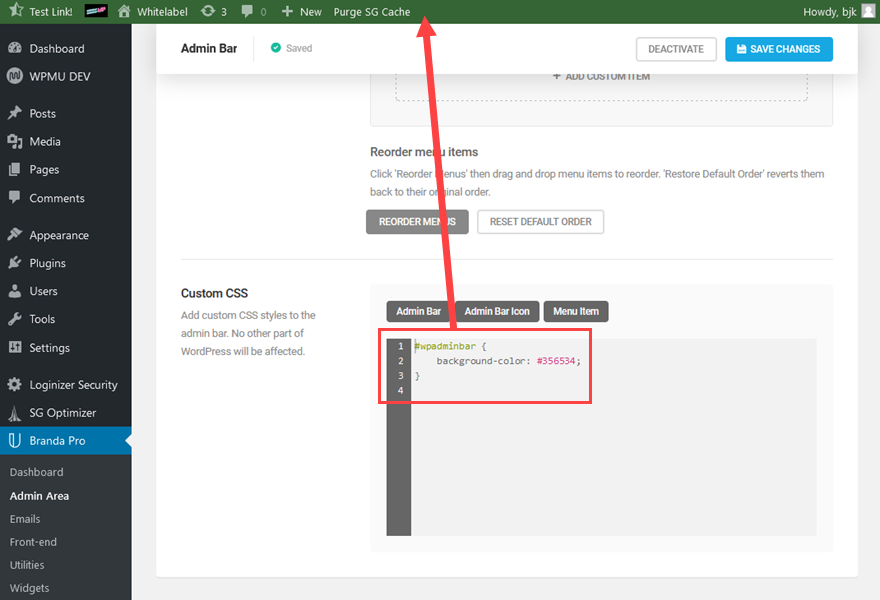 화이트 라벨 워드 프레스