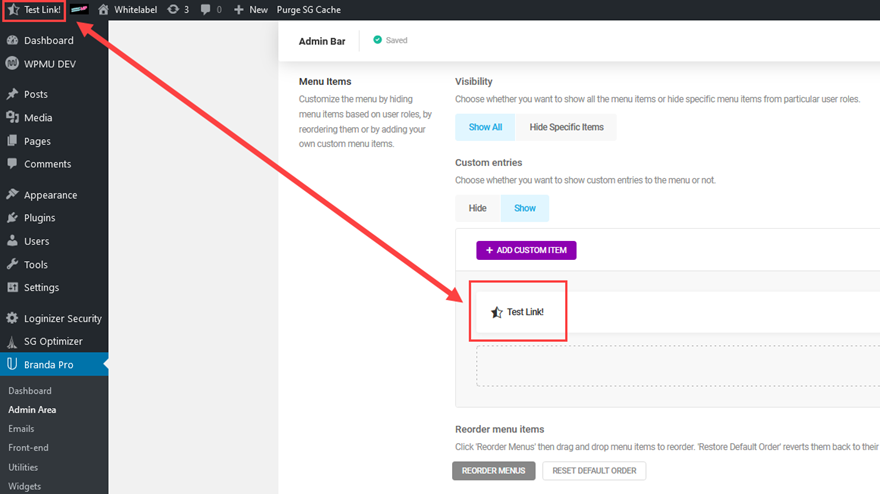 화이트 라벨 워드 프레스