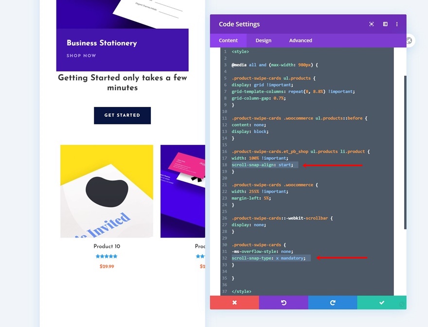 carduri de glisare a produsului