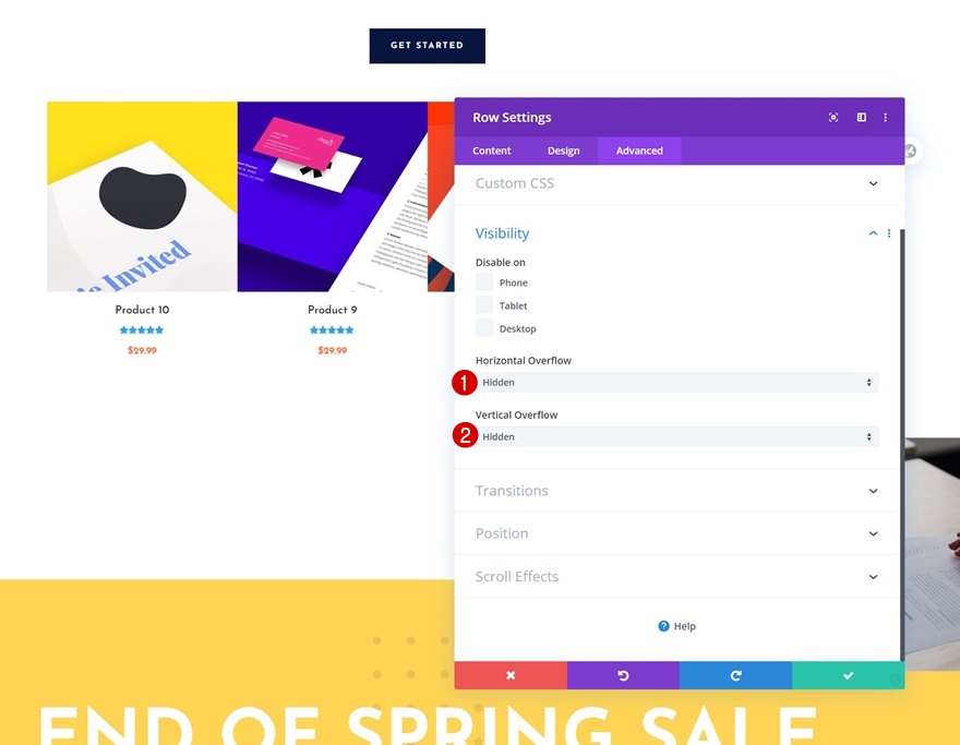 carduri de glisare a produsului