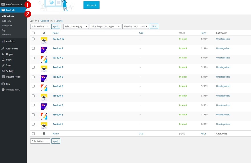 carduri de glisare a produsului
