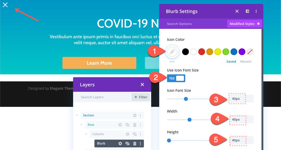 caseta de notificare divi