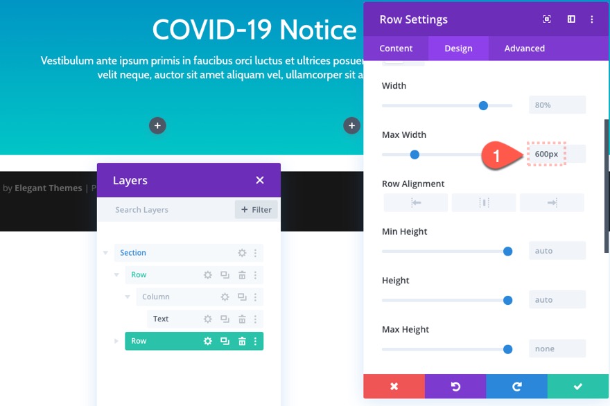 caseta de notificare divi