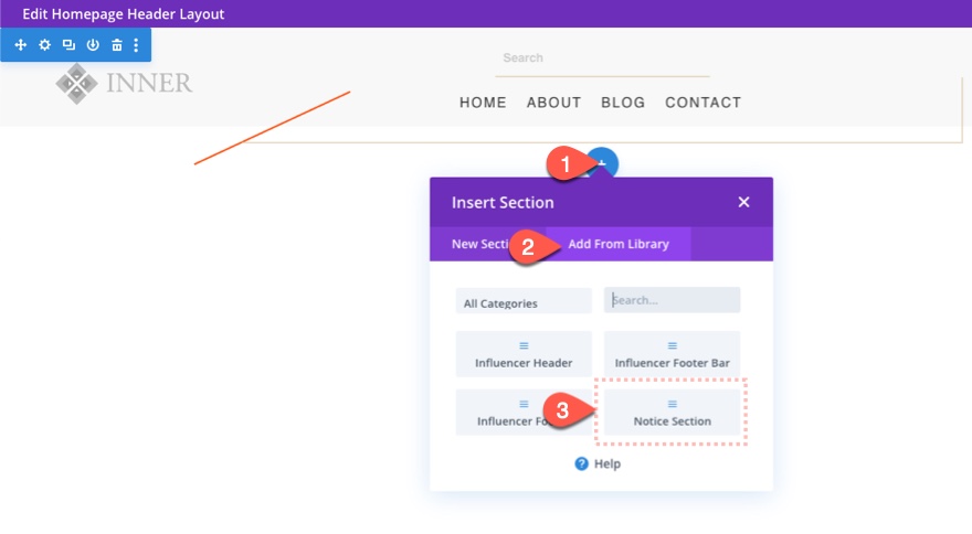 caseta de notificare divi