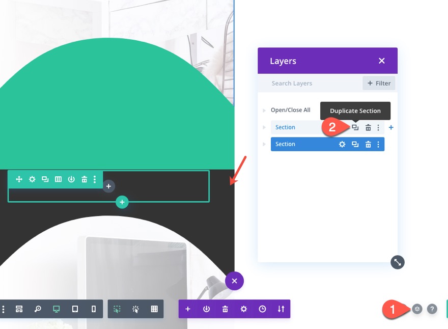 帶有自定義切換的全分屏佈局