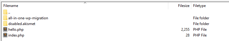 無効にされたWordPressプラグイン。