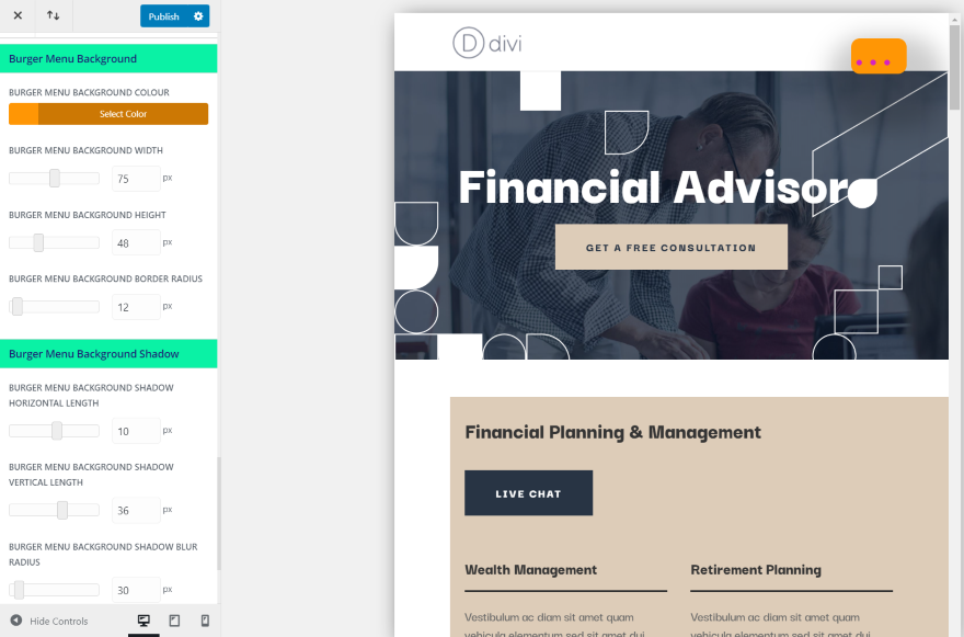 Elija el menú de hamburguesas