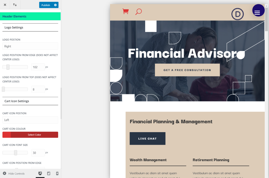 Cabecera personalizada