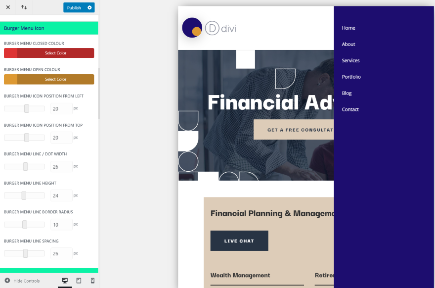 Elija el menú de hamburguesas