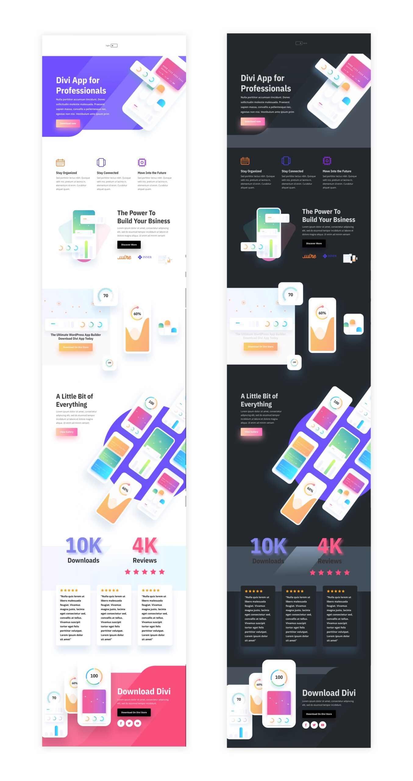 สลับโหมดมืดใน Divi