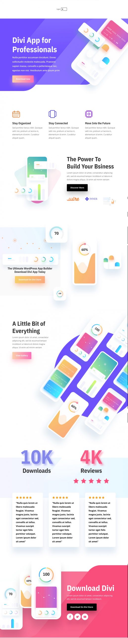 สลับโหมดมืดใน Divi