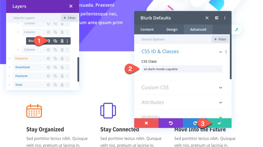 สลับโหมดมืดใน Divi