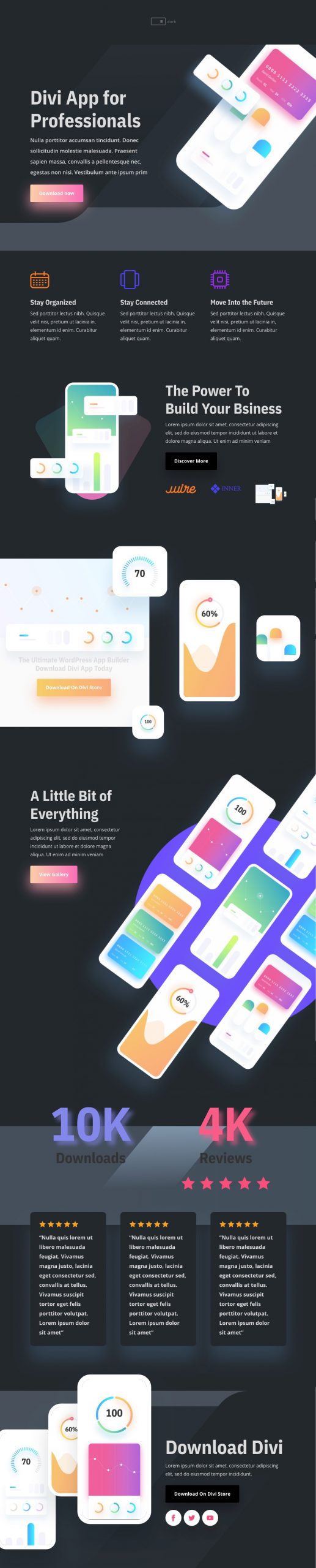 สลับโหมดมืดใน Divi