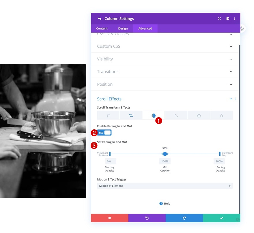 accrochage du défilement
