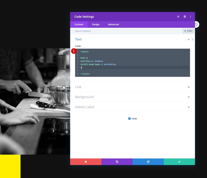 accrochage du défilement