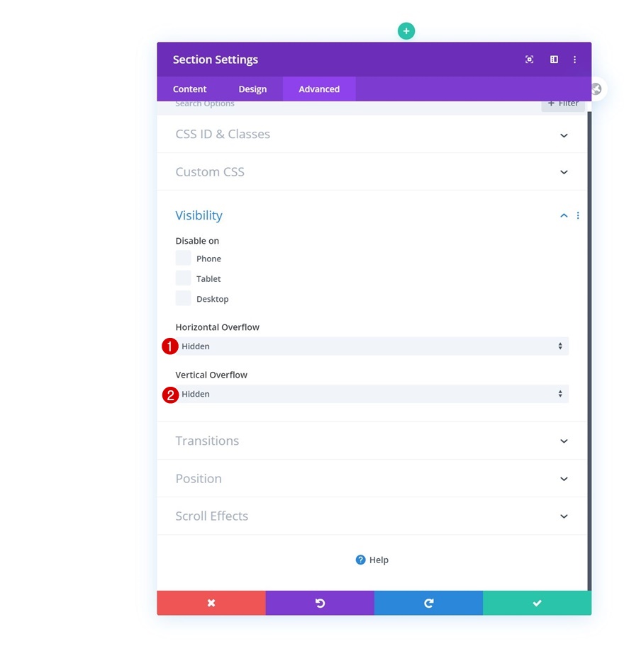 accrochage du défilement