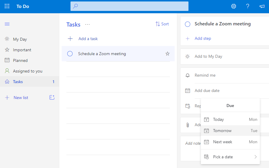 การกำหนดค่าวันครบกำหนดสำหรับงาน