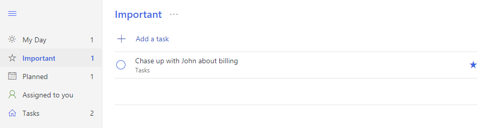 รายการงานที่สำคัญของคุณ