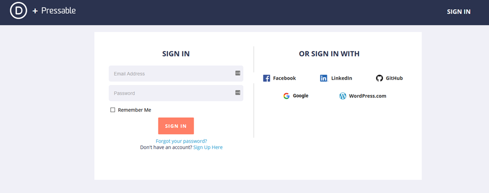 divi 누를 수 있는 로그인