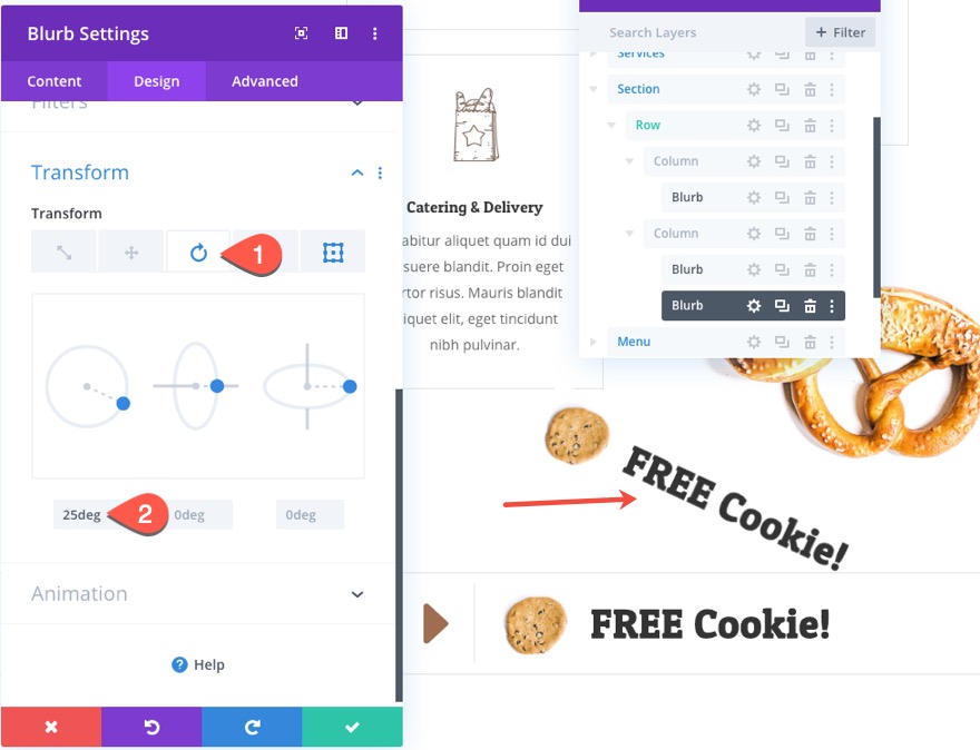 divi 위닝 스핀 스크롤 효과