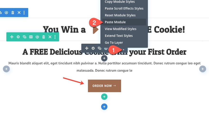 divi 위닝 스핀 스크롤 효과