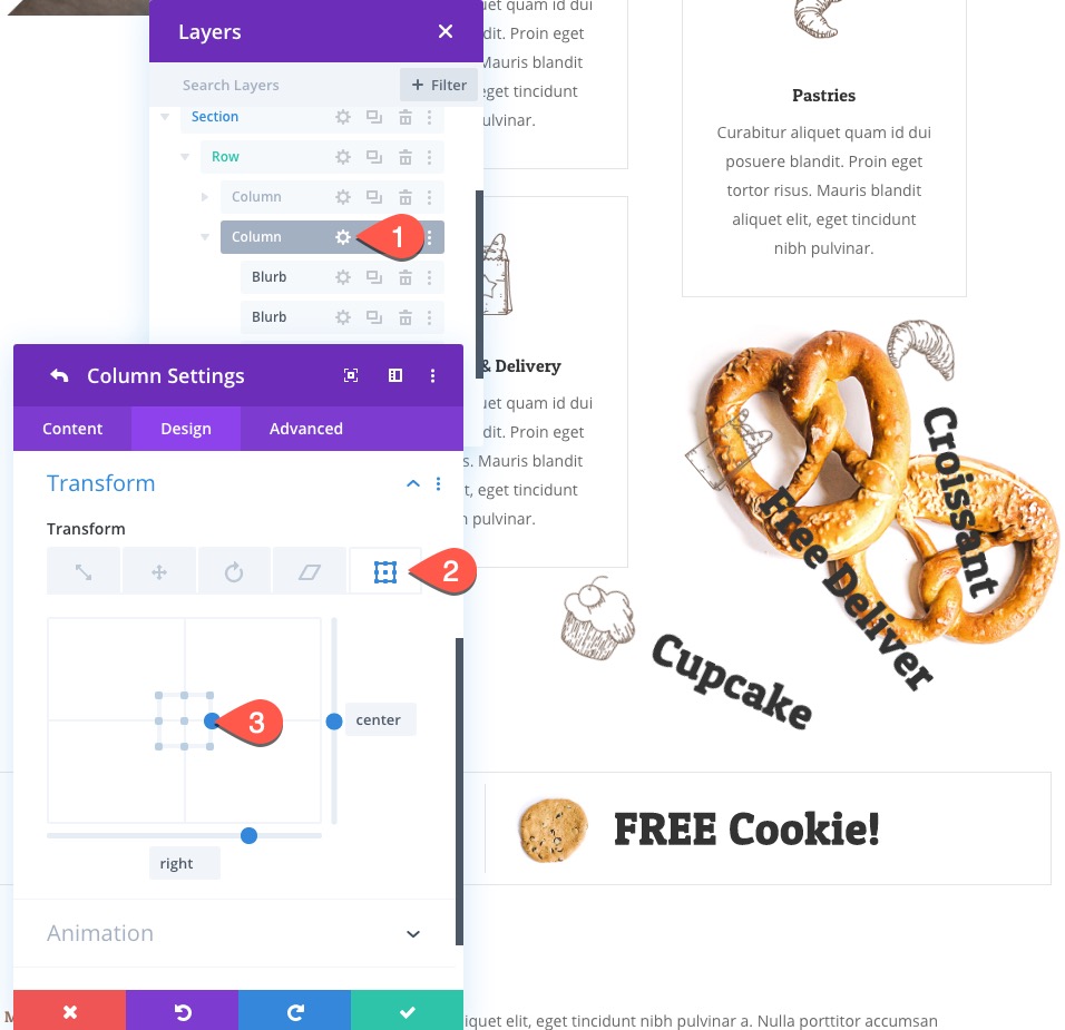 divi 위닝 스핀 스크롤 효과