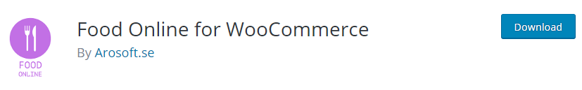 WooCommerce eklentisi için Çevrimiçi Gıda.