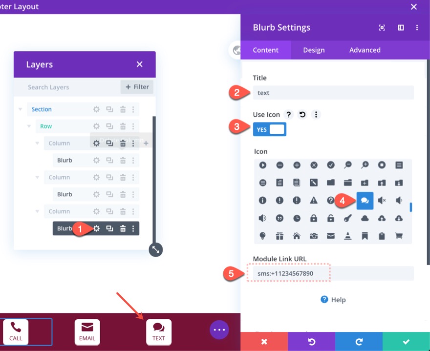 divi mobil iletişim çubuğu