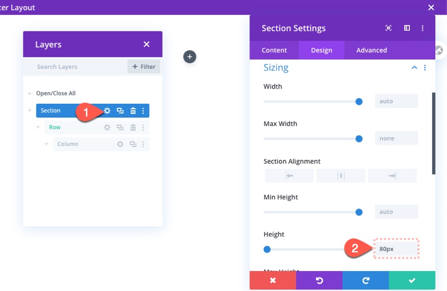 divi mobil iletişim çubuğu