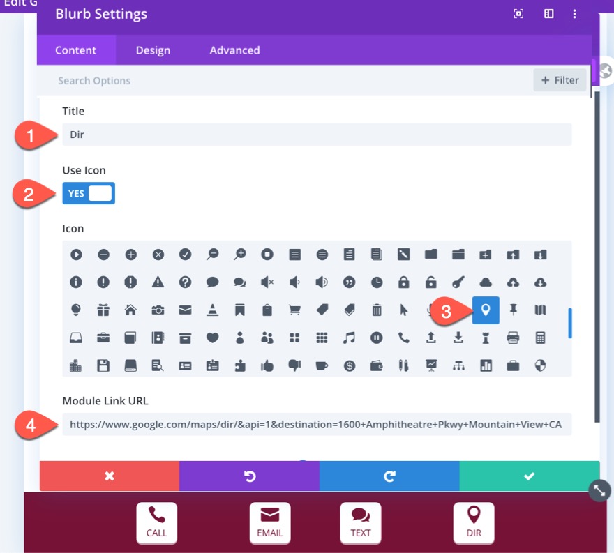 divi mobil iletişim çubuğu