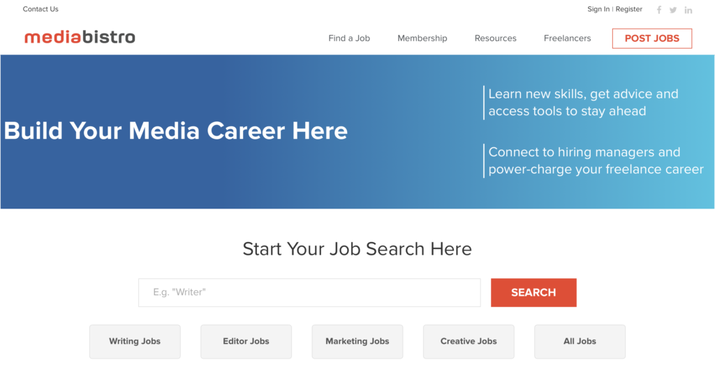 Mediabistroホームページ