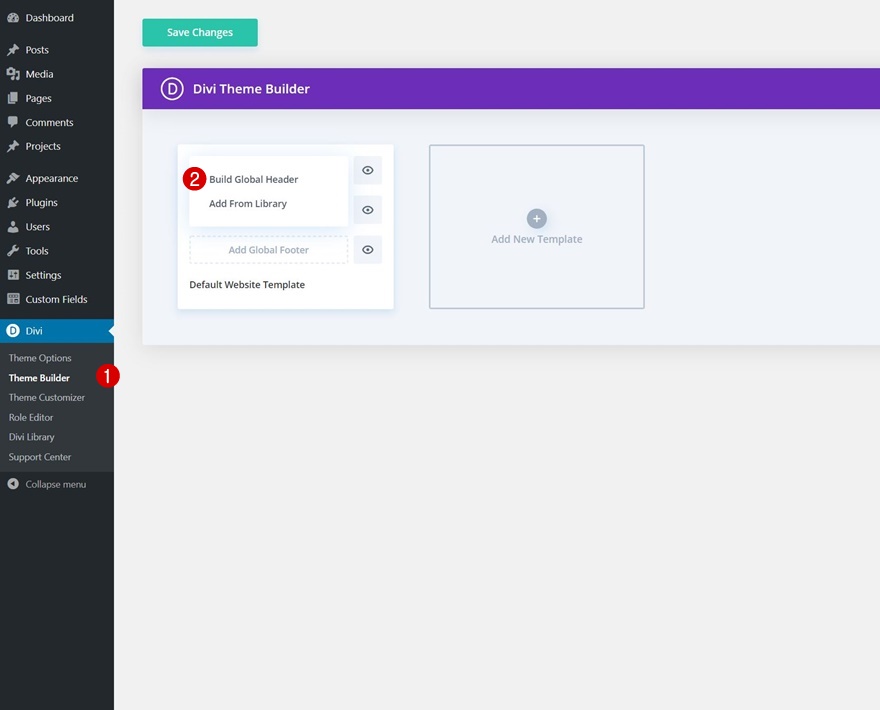 エレガントなテーマのドロップダウンメニュー