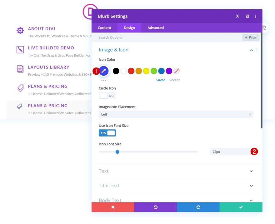 エレガントなテーマのドロップダウンメニュー
