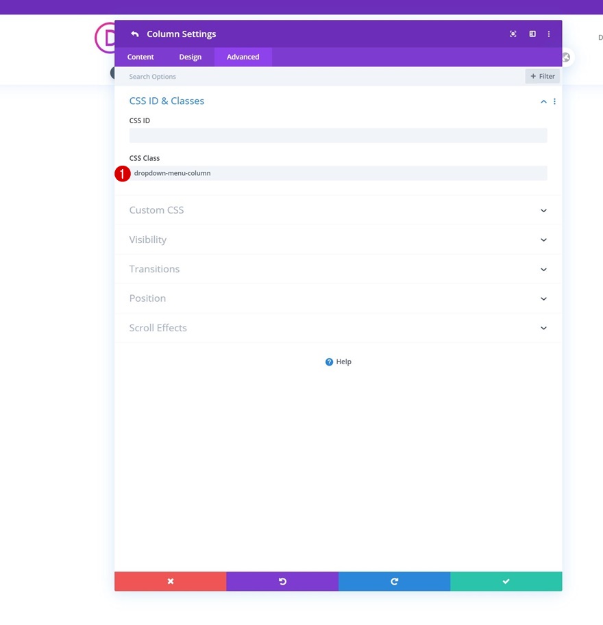エレガントなテーマのドロップダウンメニュー