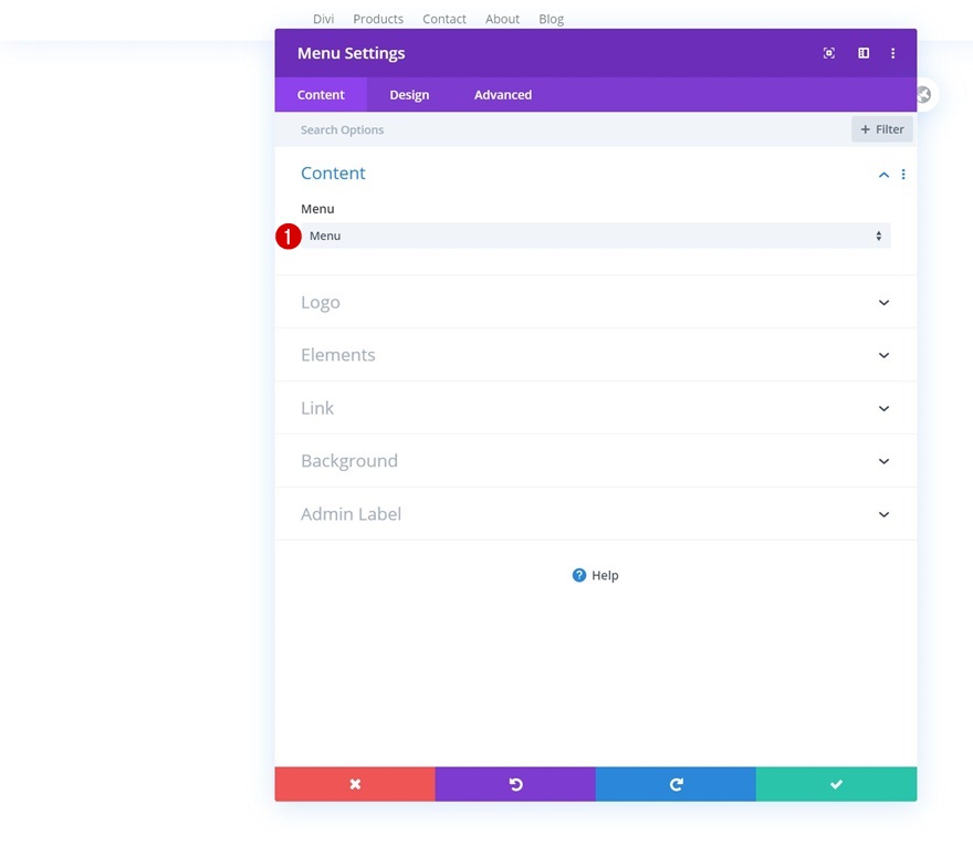エレガントなテーマのドロップダウンメニュー