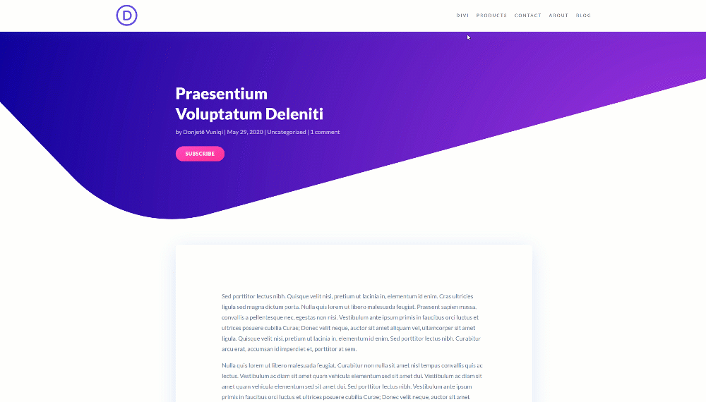 エレガントなテーマのドロップダウンメニュー