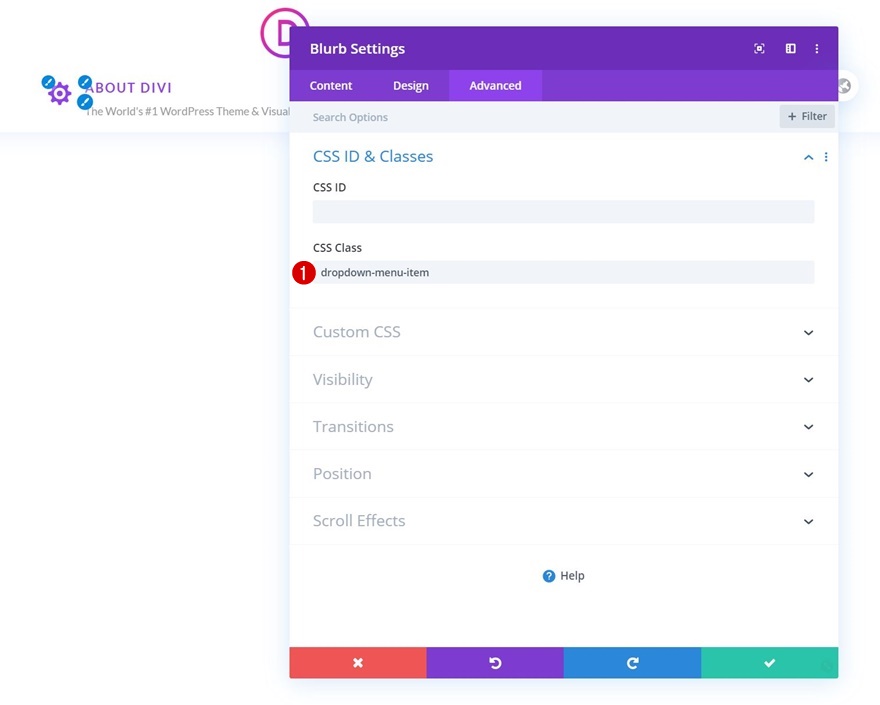エレガントなテーマのドロップダウンメニュー