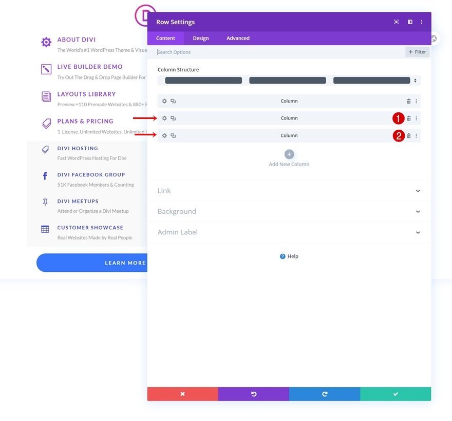 エレガントなテーマのドロップダウンメニュー