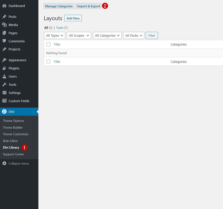 エレガントなテーマのドロップダウンメニュー