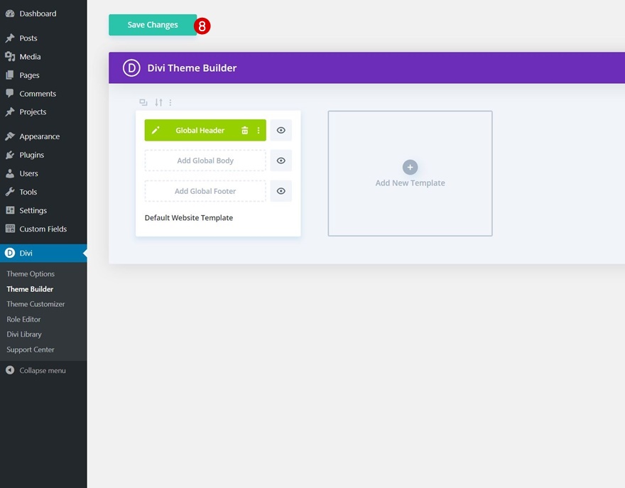 エレガントなテーマのドロップダウンメニュー