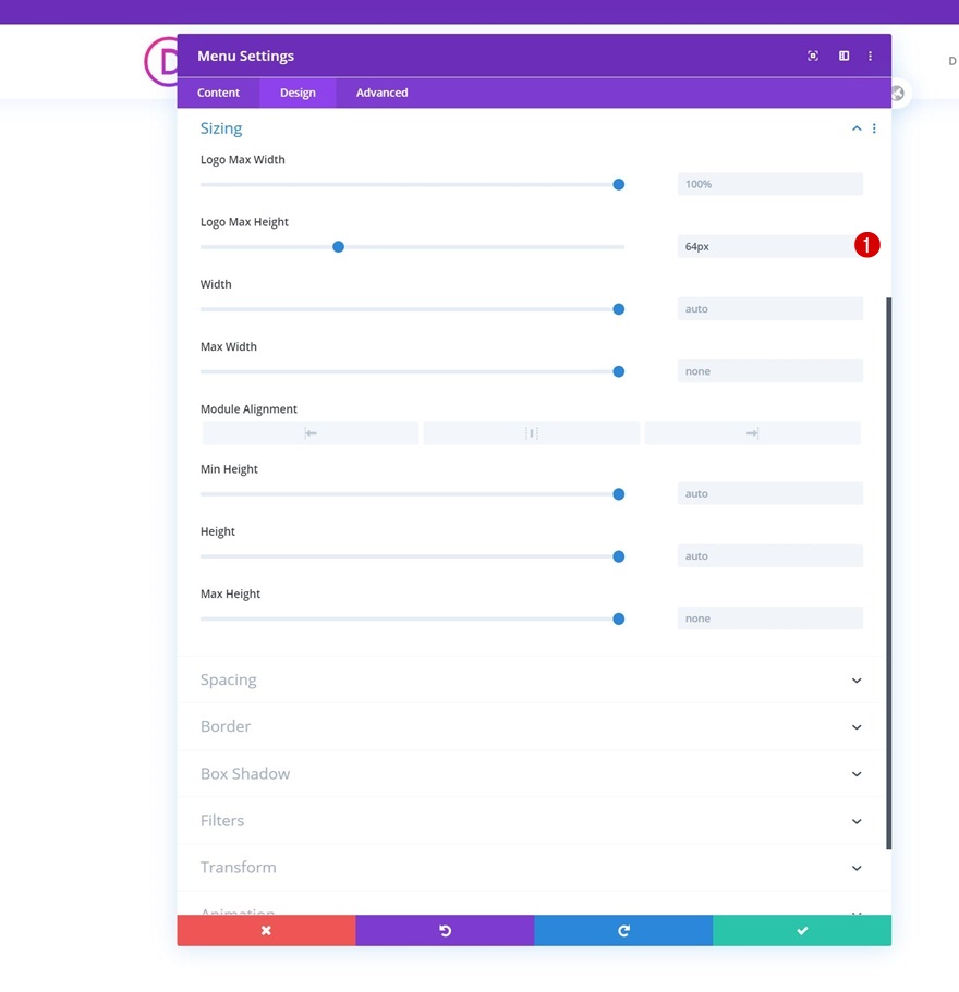 エレガントなテーマのドロップダウンメニュー
